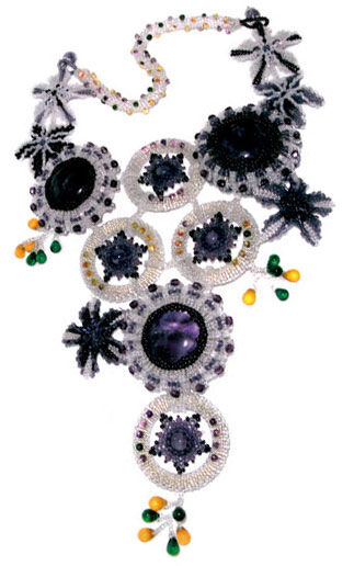 Drops of Spring Rain on the Iris Petals Necklace